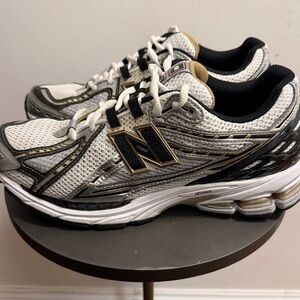 New Balance 1906 White and Gold Sneakers